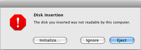 Disk Insertion Error